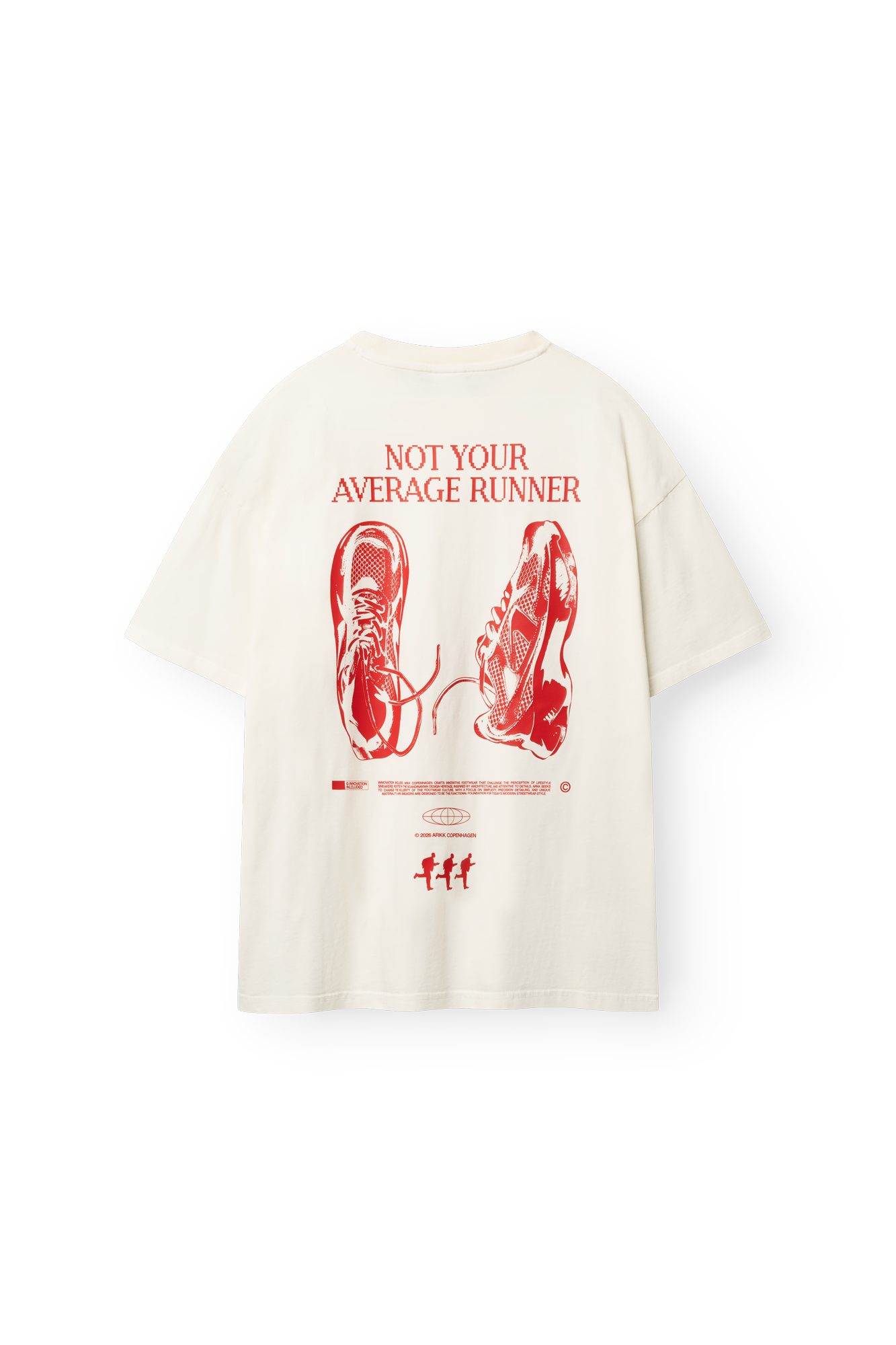 ARKK Apparel ARKK Boxy Tee 5.0 | Antique White Red T-Shirt