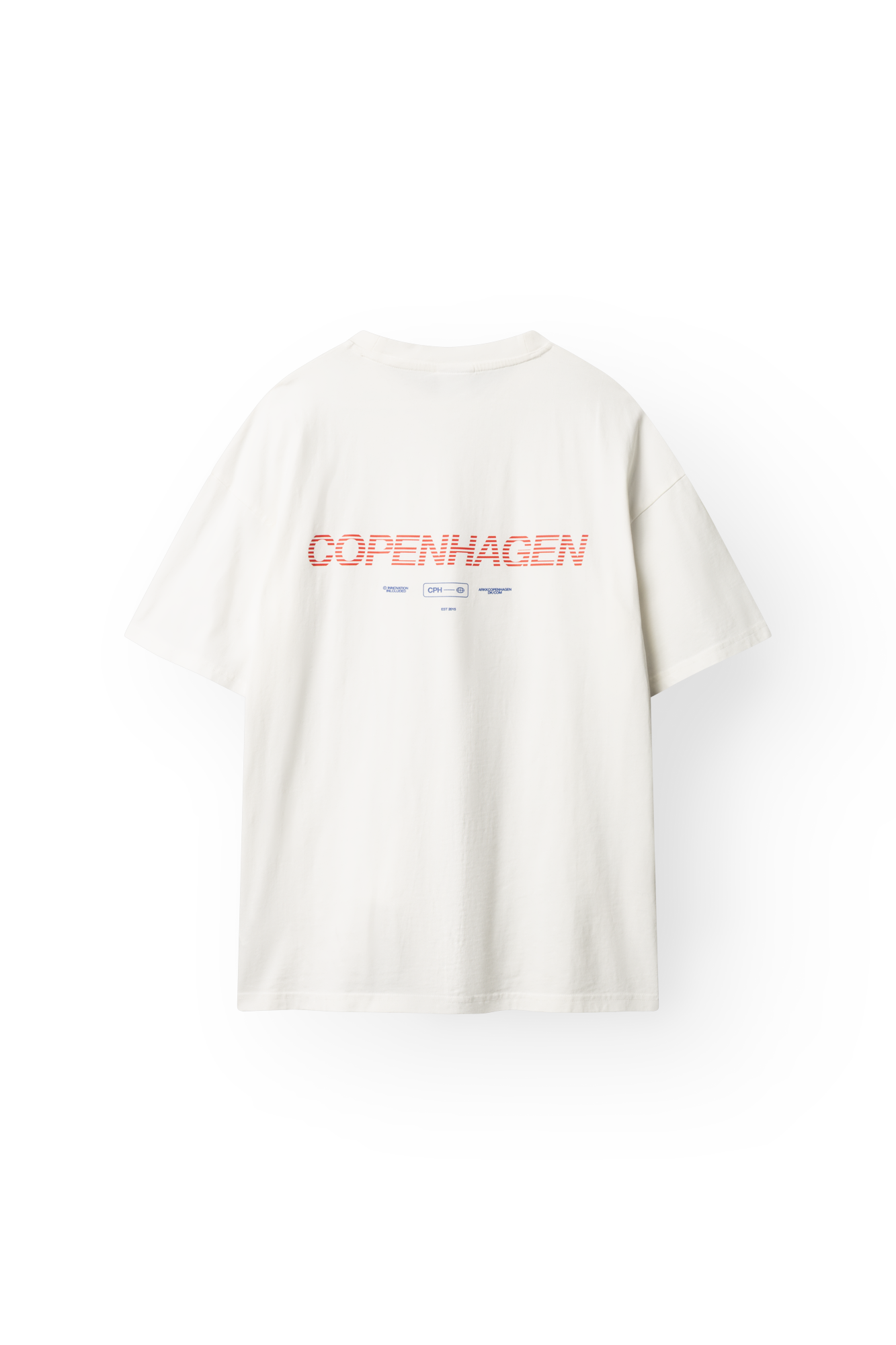 ARKK Apparel ARKK CPH Boxy Tee | Off White Solid Blue T-Shirt
