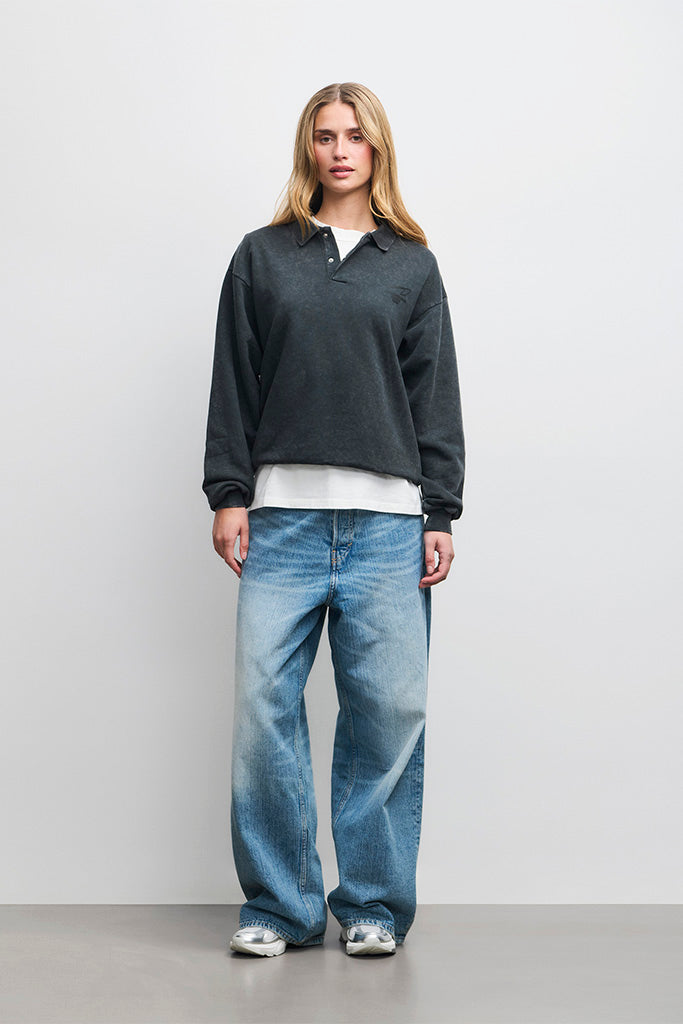 ARKK Apparel ARKK Long Sleeve Polo 1.0 | Black Sweatshirt