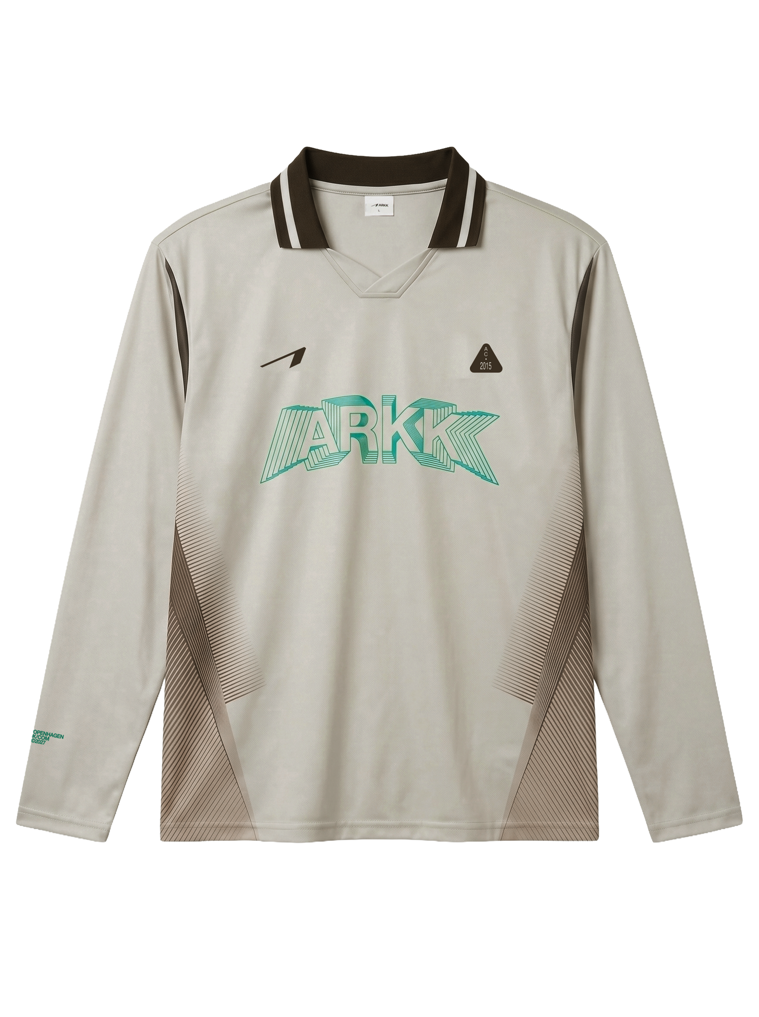 ARKK Apparel Football Shirt LS | Beige Brown Mint T-Shirt