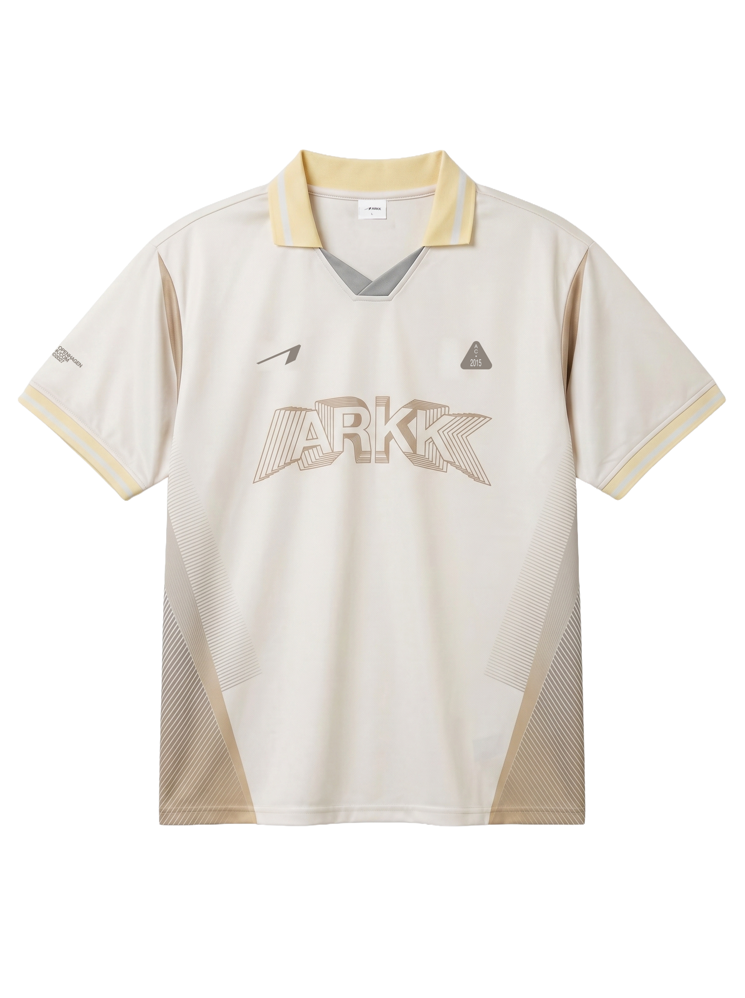 ARKK Apparel Football Shirt | White Beige Grey T-Shirt