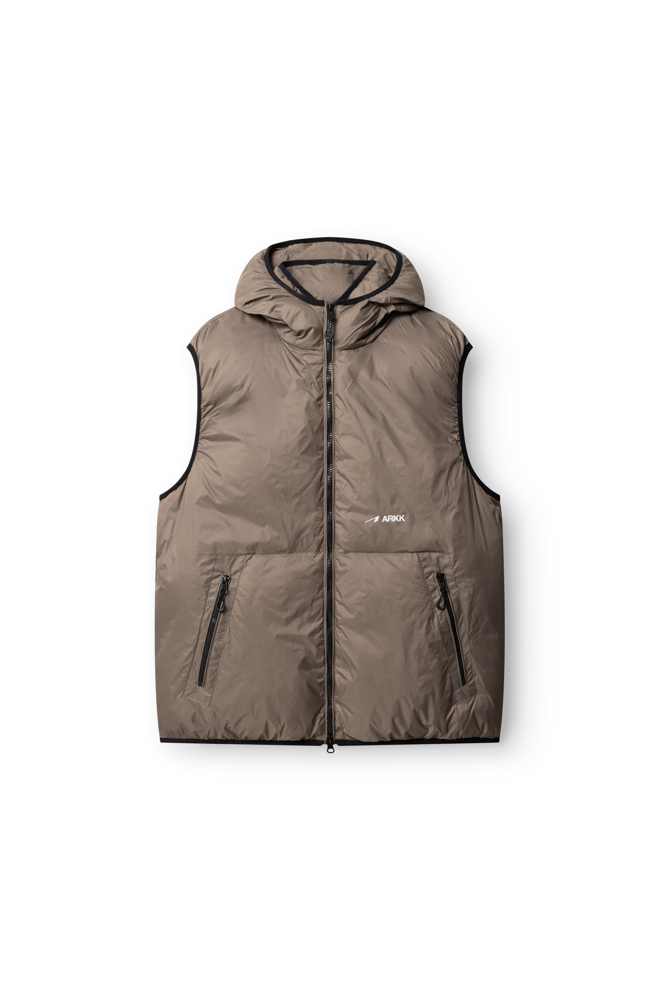 ARKK Apparel Insulated Hooded Vest | Brown Vest