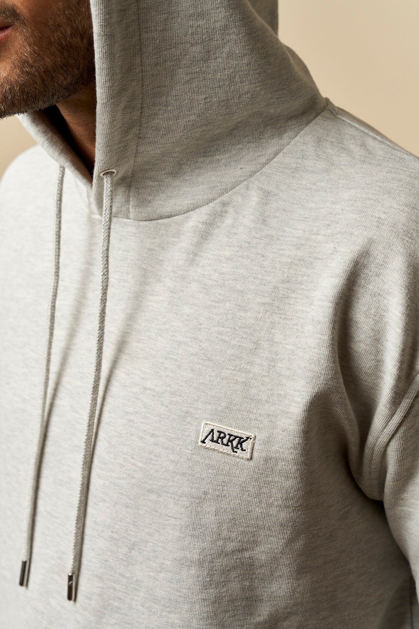 ARKK Apparel ARKK Box Logo Hoodie | Grey Melange Hoodie