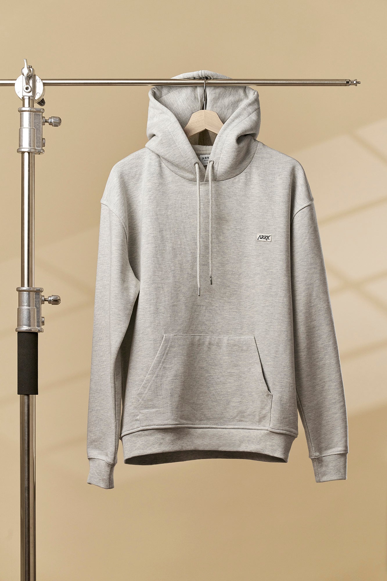 ARKK Apparel ARKK Box Logo Hoodie | Grey Melange Hoodie
