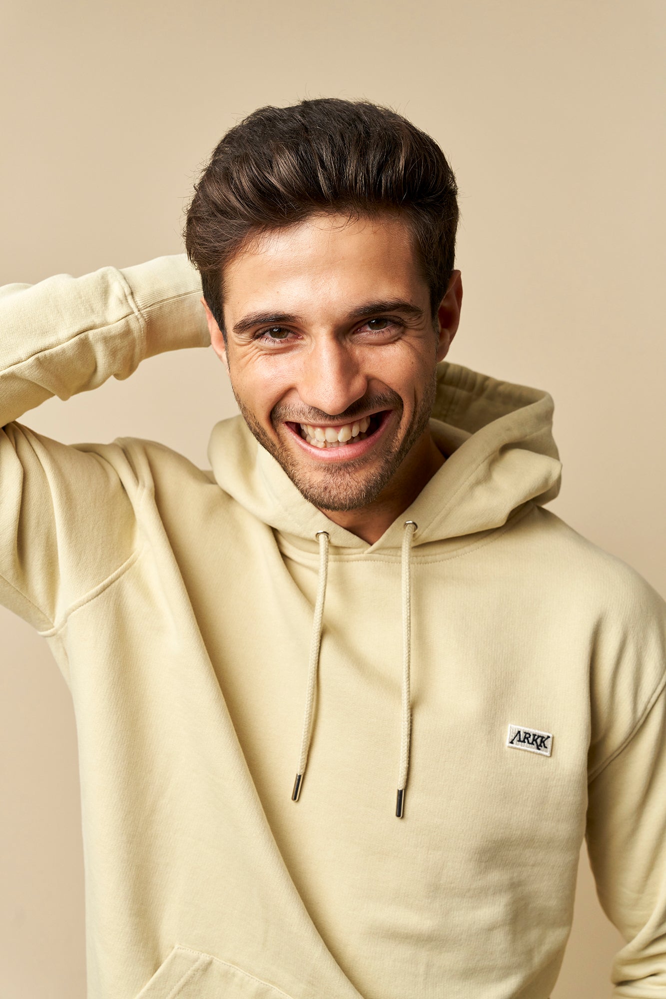 ARKK Apparel ARKK Box Logo Hoodie | Light Desert Hoodie