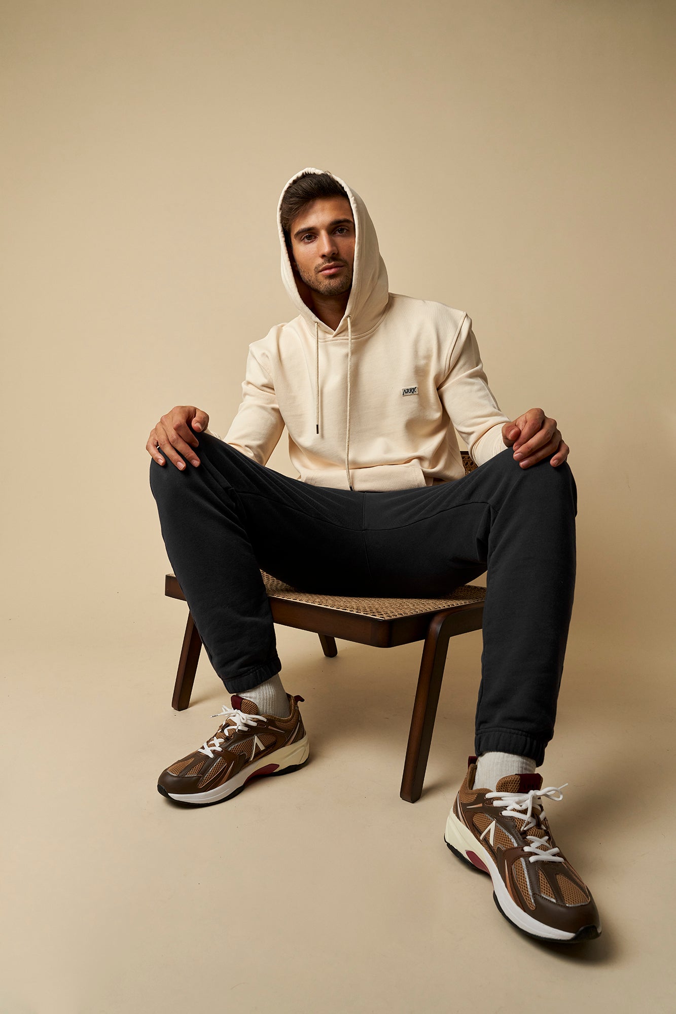 ARKK Apparel ARKK Box Logo Hoodie | Light Sand Hoodie