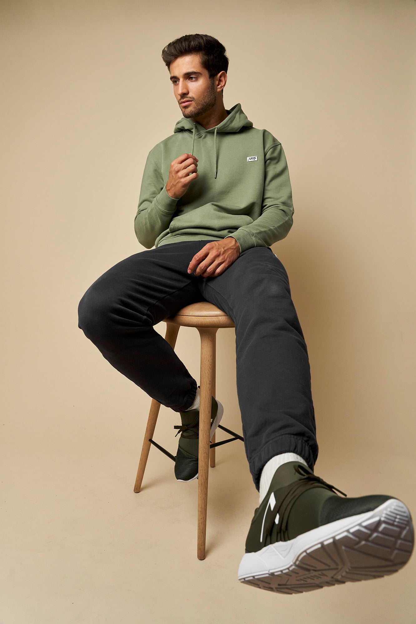 ARKK Apparel ARKK Box Logo Hoodie | Oil Green Hoodie
