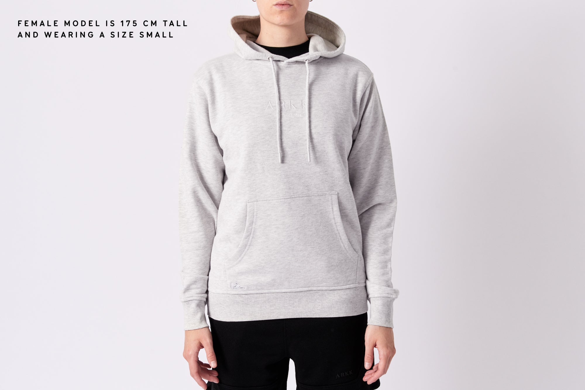 ARKK Apparel ARKK Box Logo Hoodie | Snow Melange Hoodie