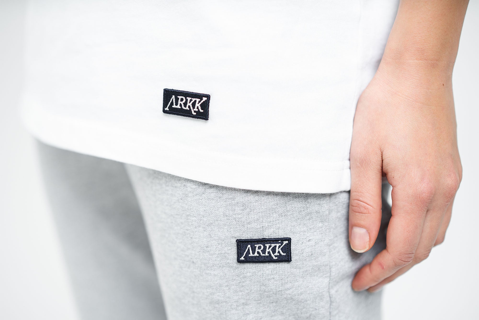 ARKK Apparel ARKK Box Logo Sweatpants | Snow Melange Sweatpants