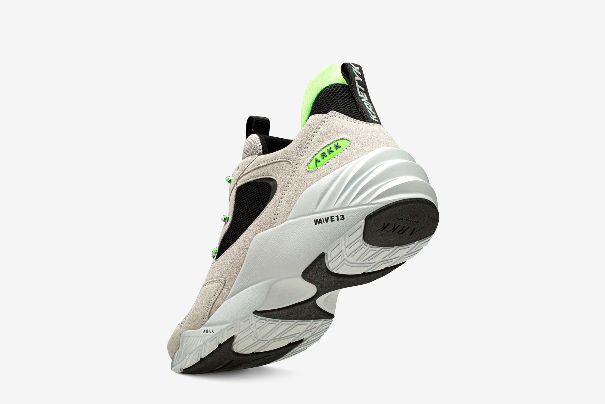 ARKK Collection Kanetyk Suede 2.0 W13 Soft Grey Vivid Green - Men Kanetyk
