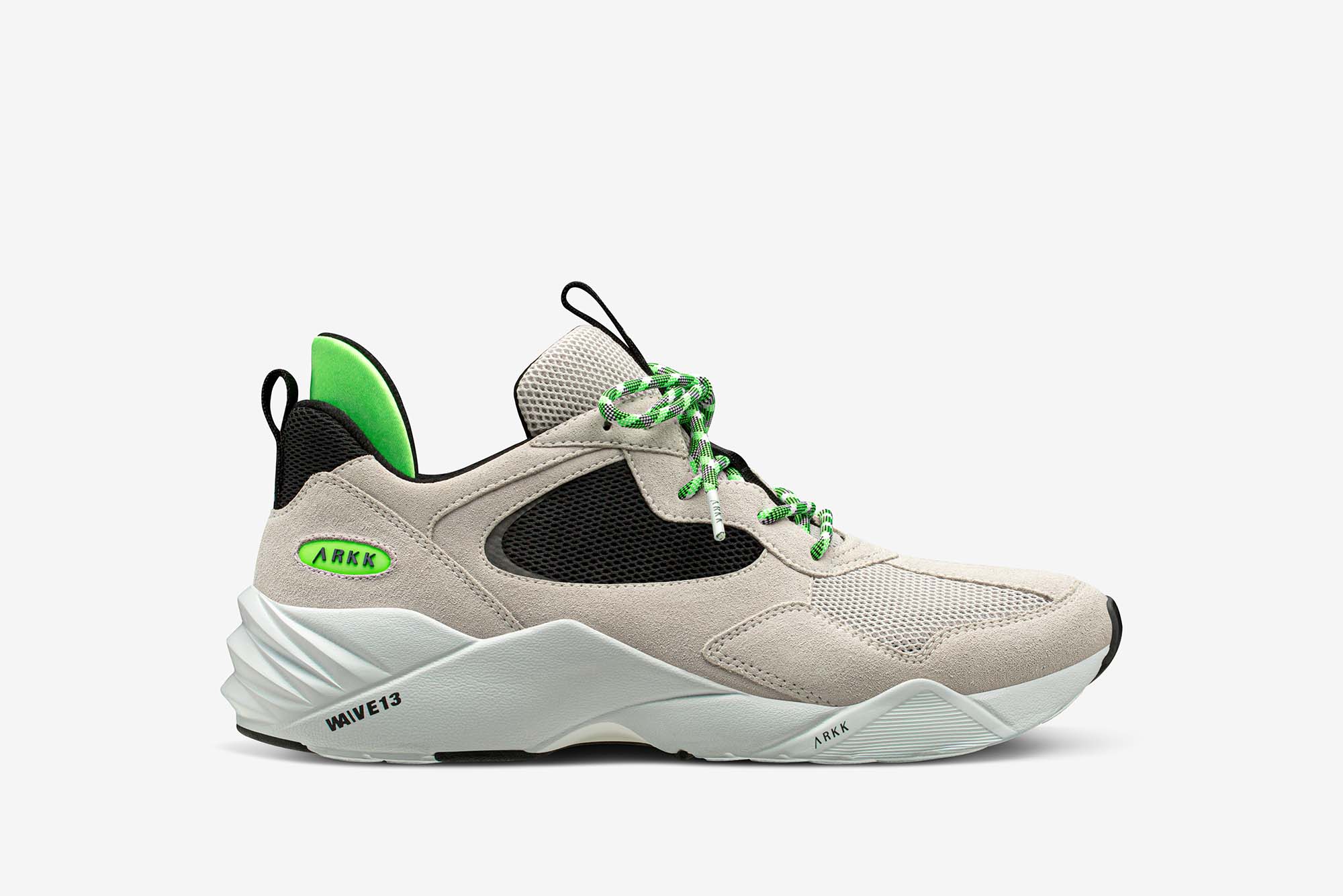ARKK Collection Kanetyk Suede 2.0 W13 Soft Grey Vivid Green - Men Kanetyk Soft Grey Vivid Green