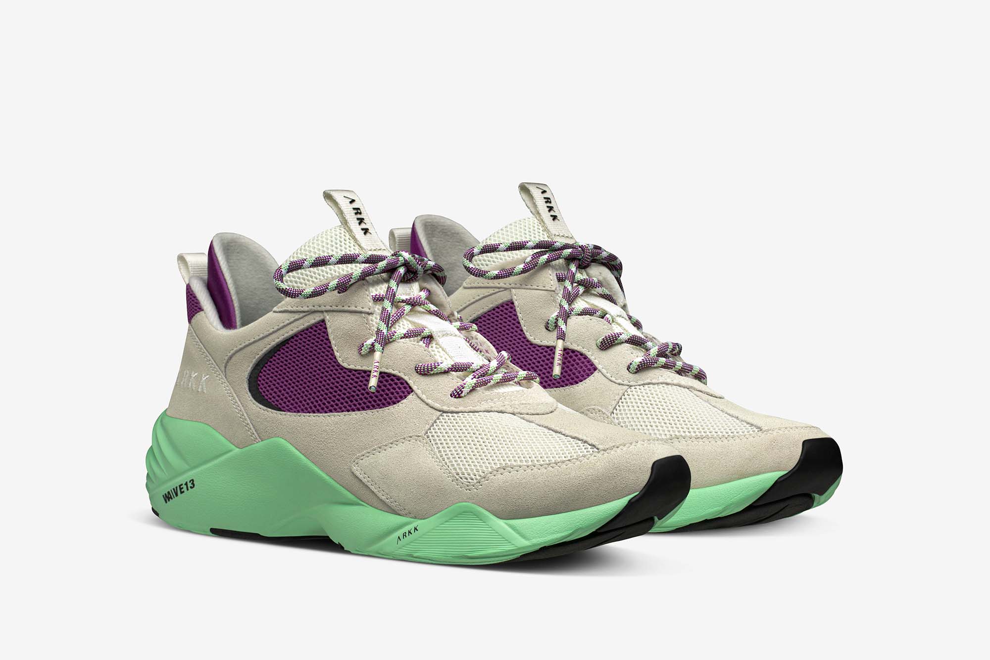 ARKK Collection Kanetyk Suede W13 Off White Neo Mint - Men Kanetyk Off White Neo Mint