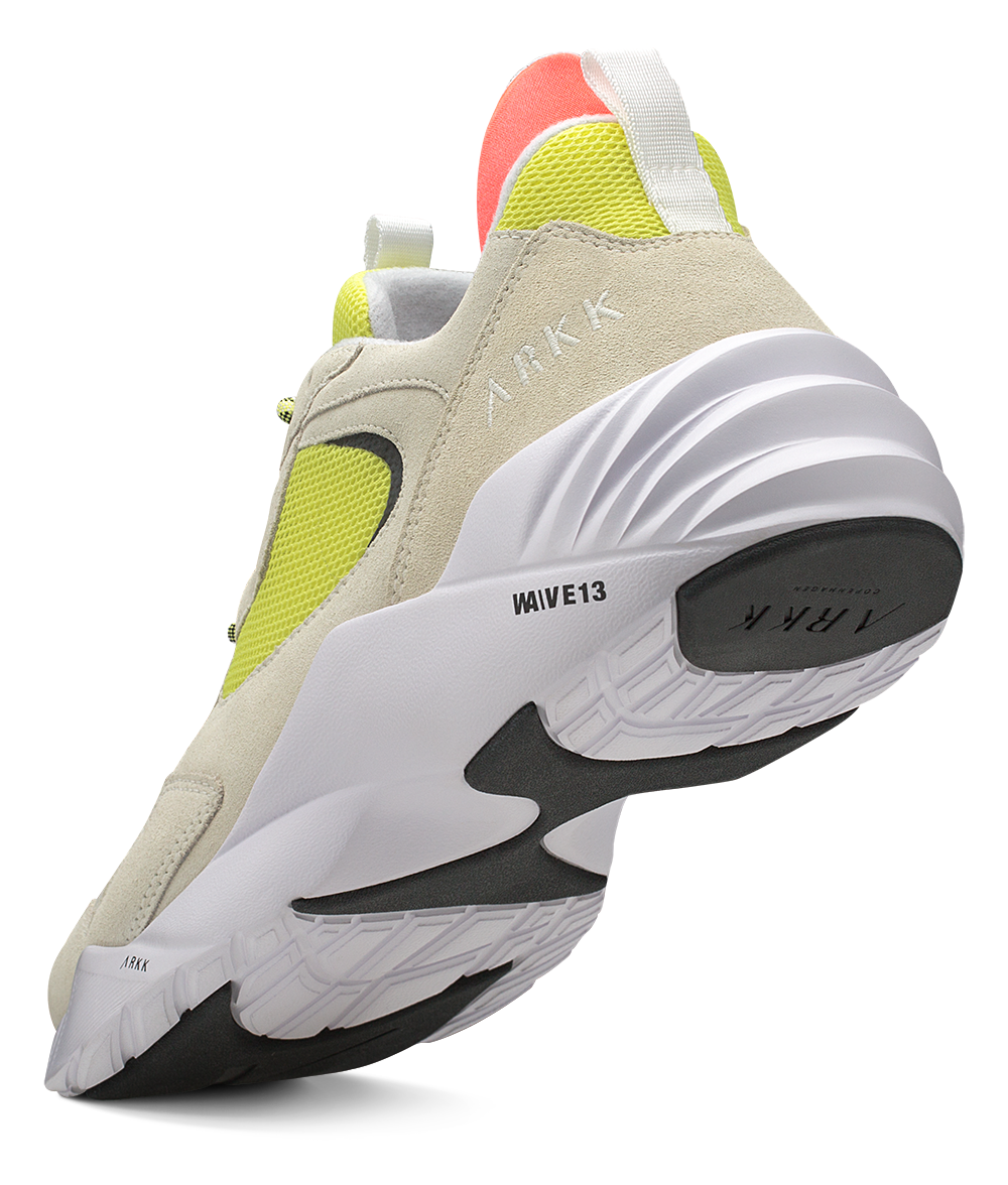 ARKK Collection Kanetyk Suede W13 Off White Neon Lime - Women Kanetyk