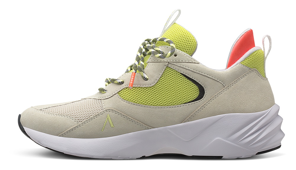 ARKK Collection Kanetyk Suede W13 Off White Neon Lime - Women Kanetyk