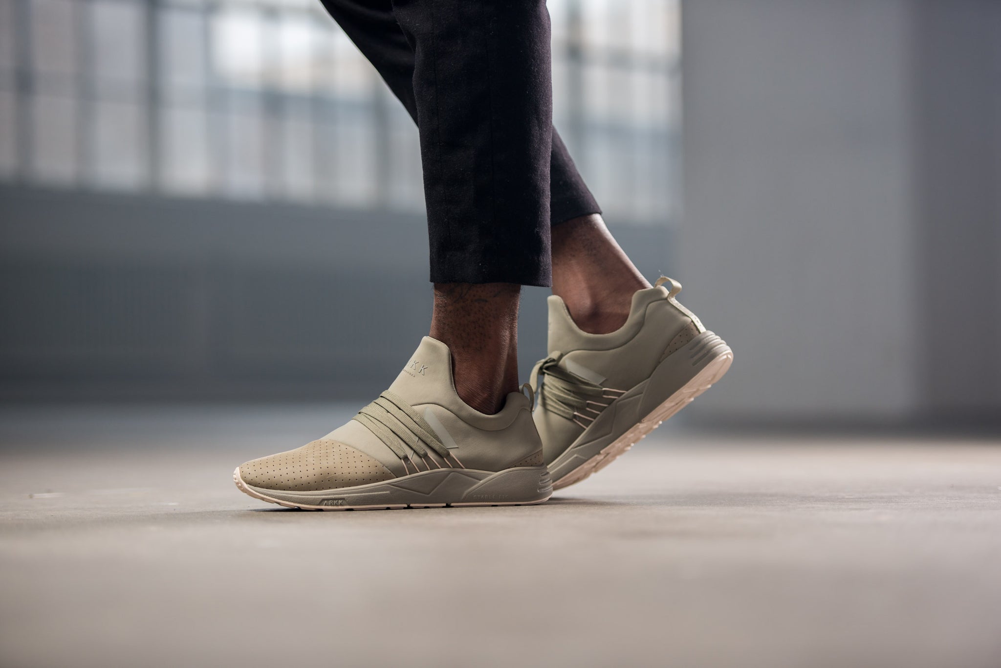ARKK Collection Raven Nubuck S-E15 Soft Army Creme - Men Raven Soft Army