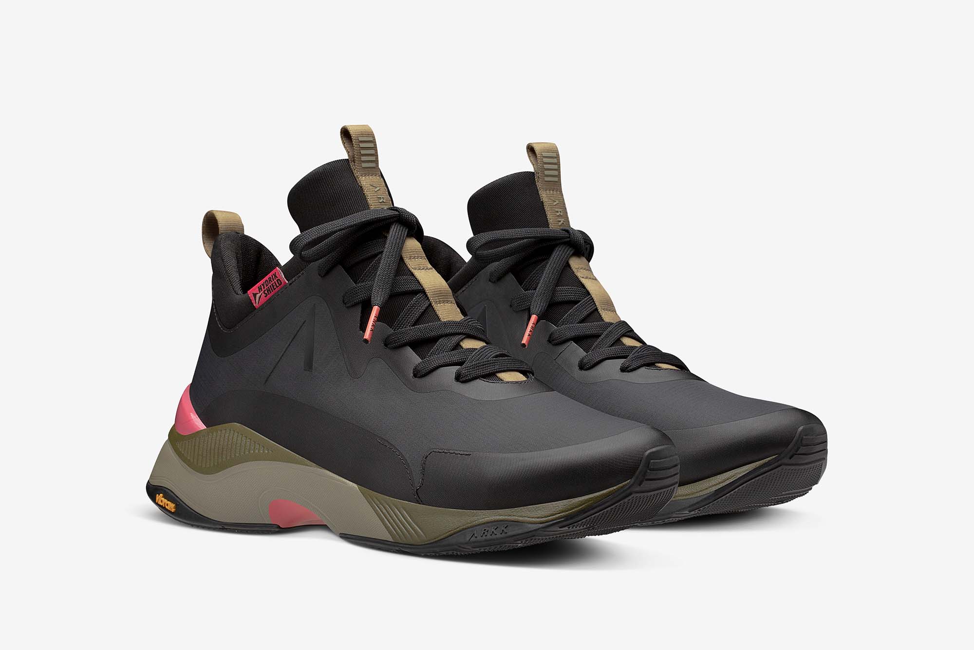 ARKK Collection Stormrydr Nylon HL VULKN Vibram Black Rich Coral - Men Stormrydr