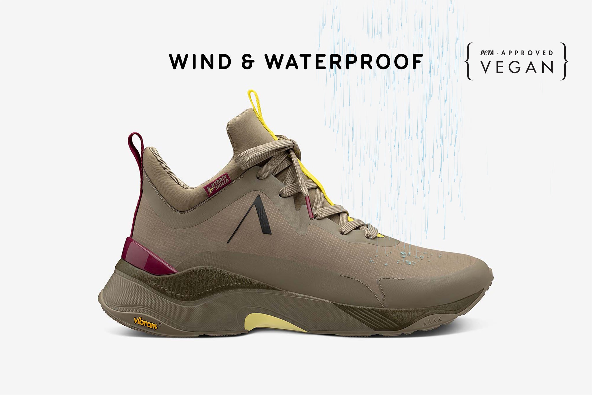ARKK Collection Stormrydr Nylon HL VULKN Vibram | Khaki Ruby | Women Stormrydr