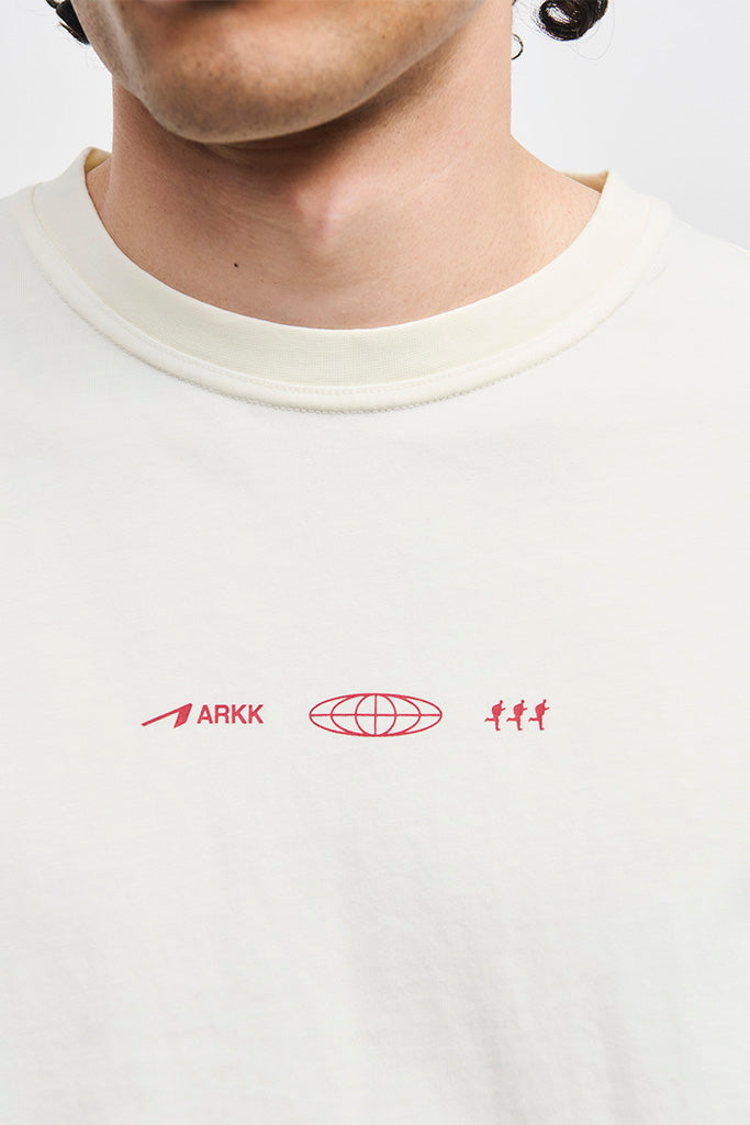 ARKK Apparel ARKK Boxy Tee 5.0 | Antique White Red T-Shirt