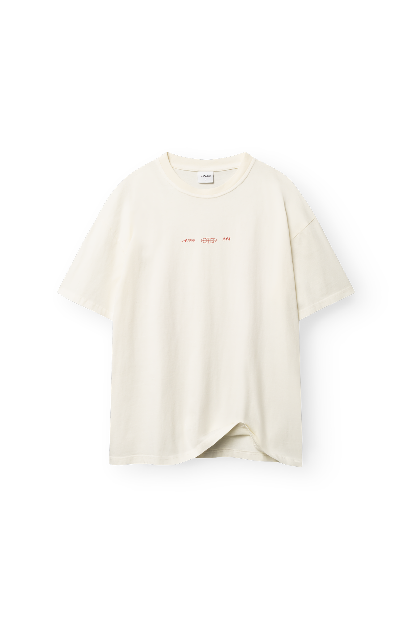 ARKK Apparel ARKK Boxy Tee 5.0 | Antique White Red T-Shirt