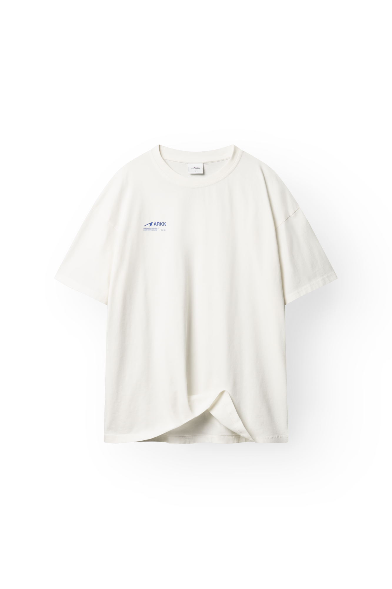 ARKK Apparel ARKK CPH Boxy Tee | Off White Solid Blue T-Shirt
