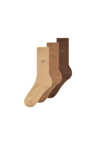 ARKK Accessories ARKK Cushioned Socks 3-pack | Mocha Socks