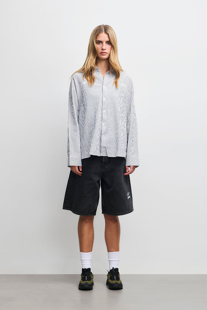 ARKK Apparel ARKK Logo Seersucker Shirt | Grey Shirt