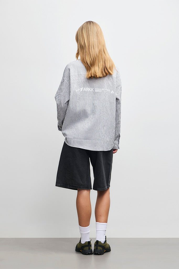 ARKK Apparel ARKK Logo Seersucker Shirt | Grey Shirt