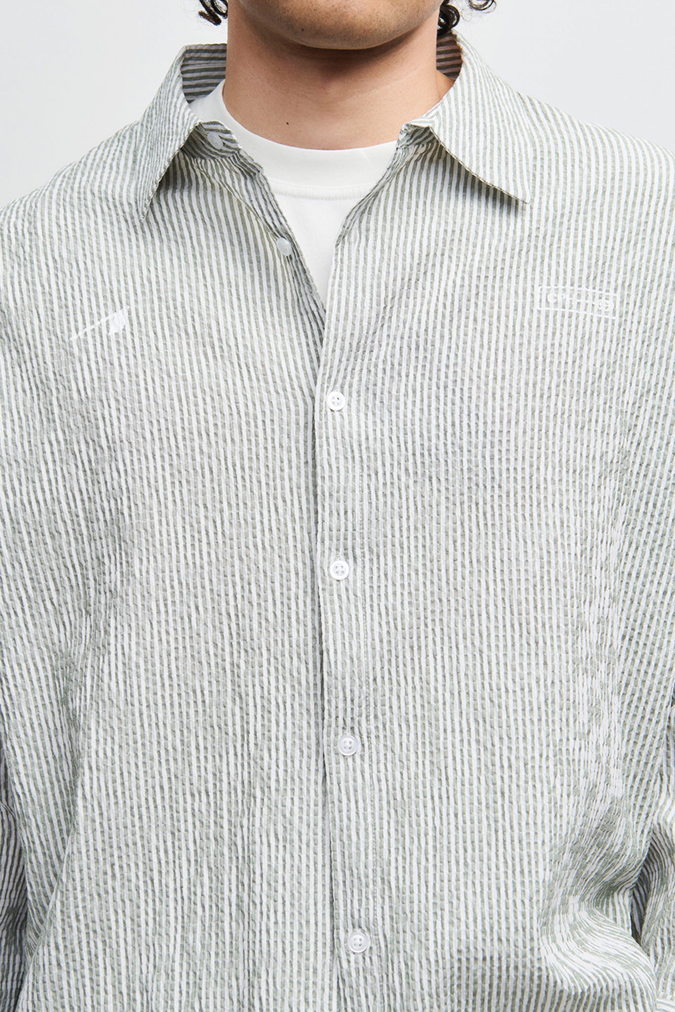 ARKK Apparel ARKK Logo Seersucker Shirt | Vintage Green Shirt