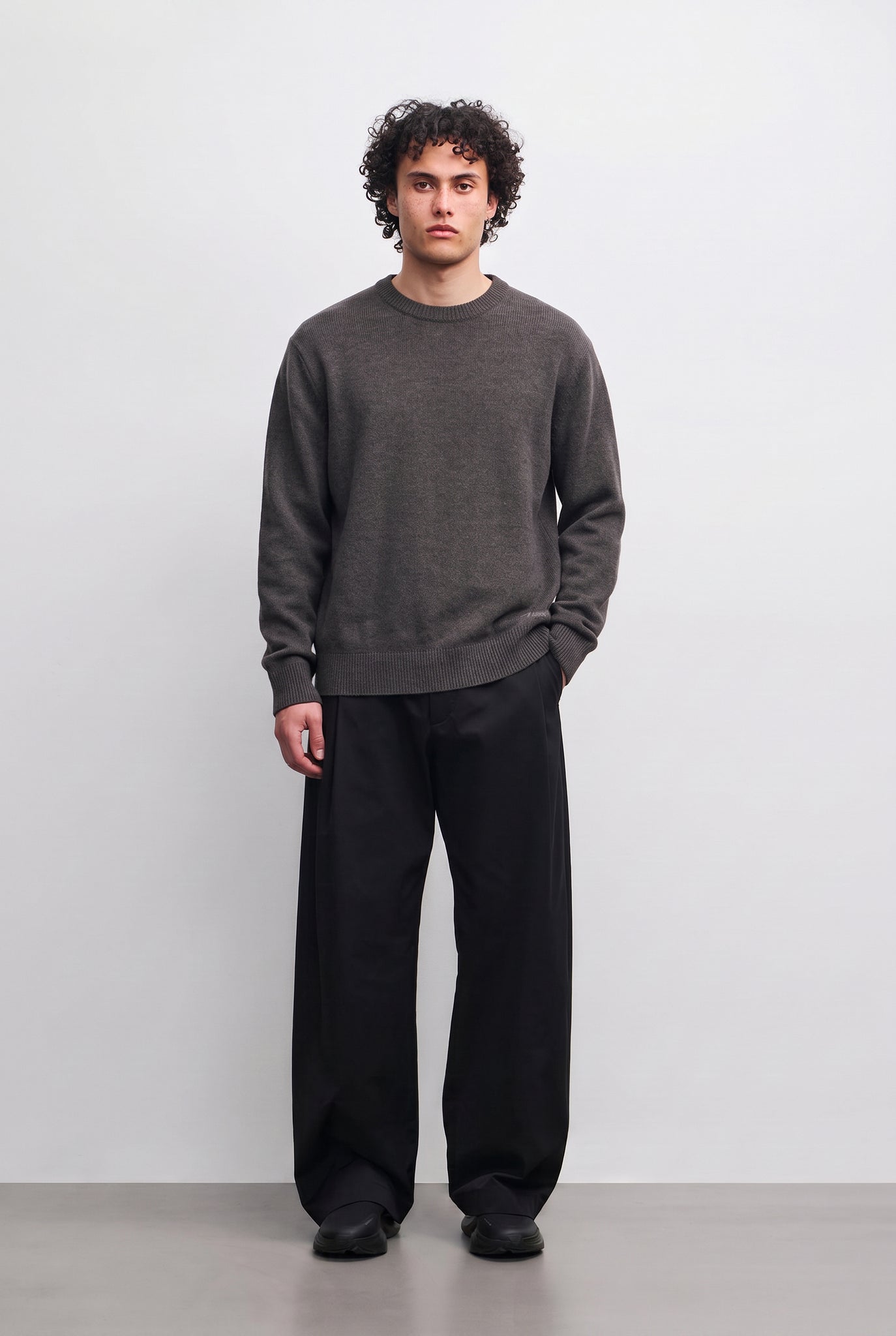 ARKK Apparel ARKK Logo Sweater | Faded Black Knit Crew