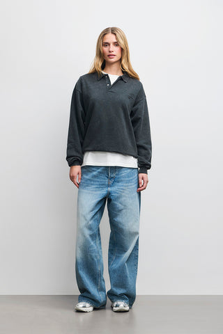 ARKK Apparel ARKK Long Sleeve Polo 1.0 | Black Sweatshirt