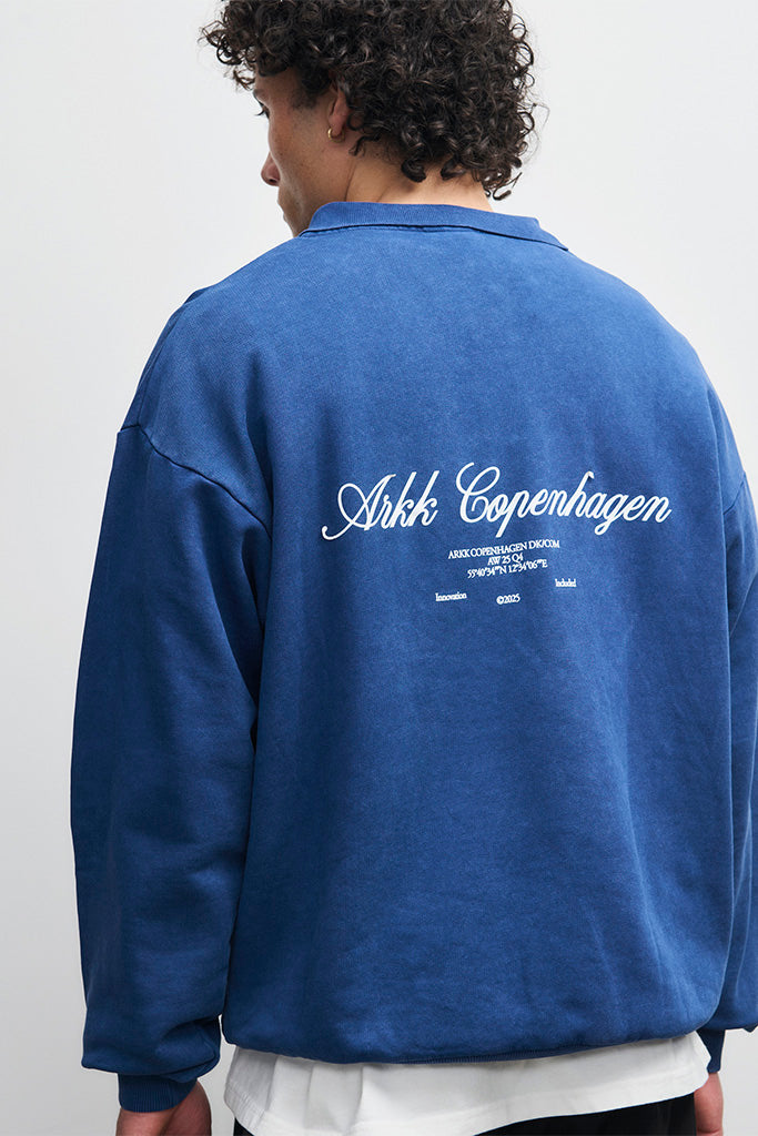 ARKK Apparel ARKK Long Sleeve Polo 2.0 | Vintage Blue Sweatshirt
