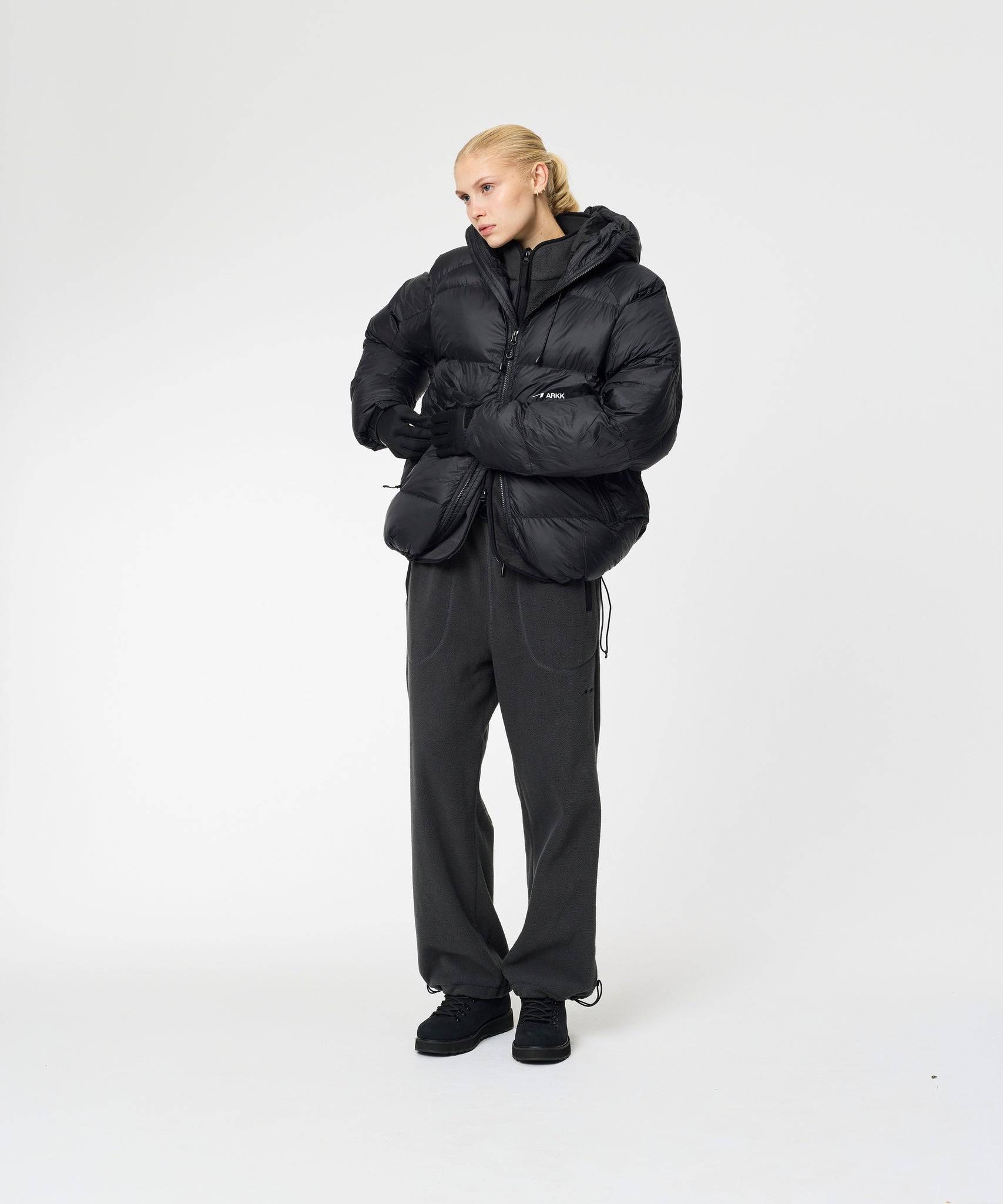 ARKK Apparel Elda Fleece Pants | Dark Grey Tech Pants