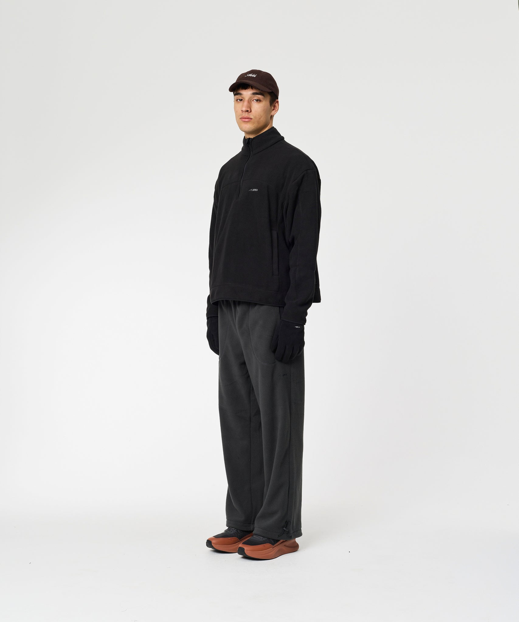 ARKK Apparel Elda Fleece Quarter Zip | Black Jacket