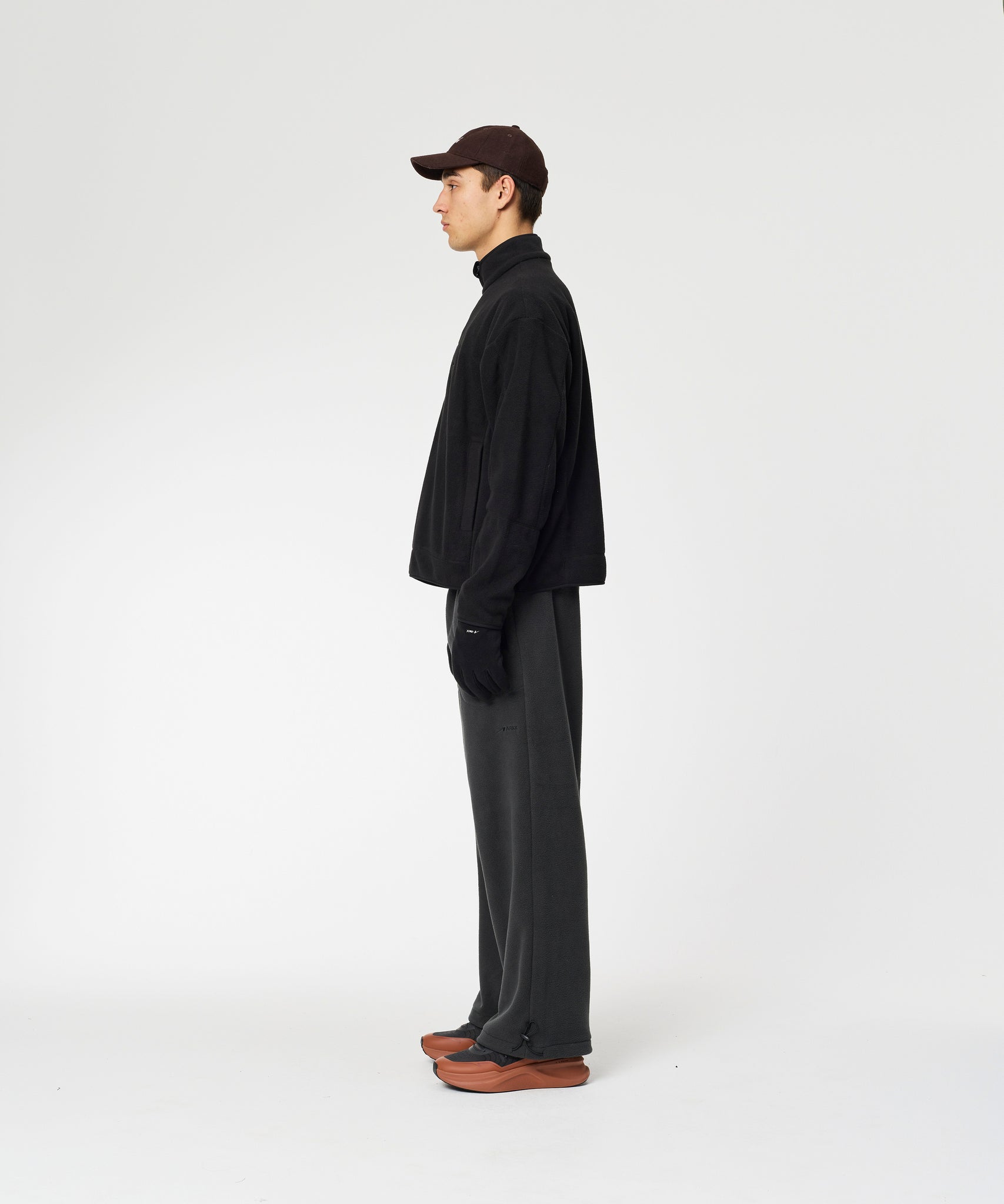 ARKK Apparel Elda Fleece Quarter Zip | Black Jacket