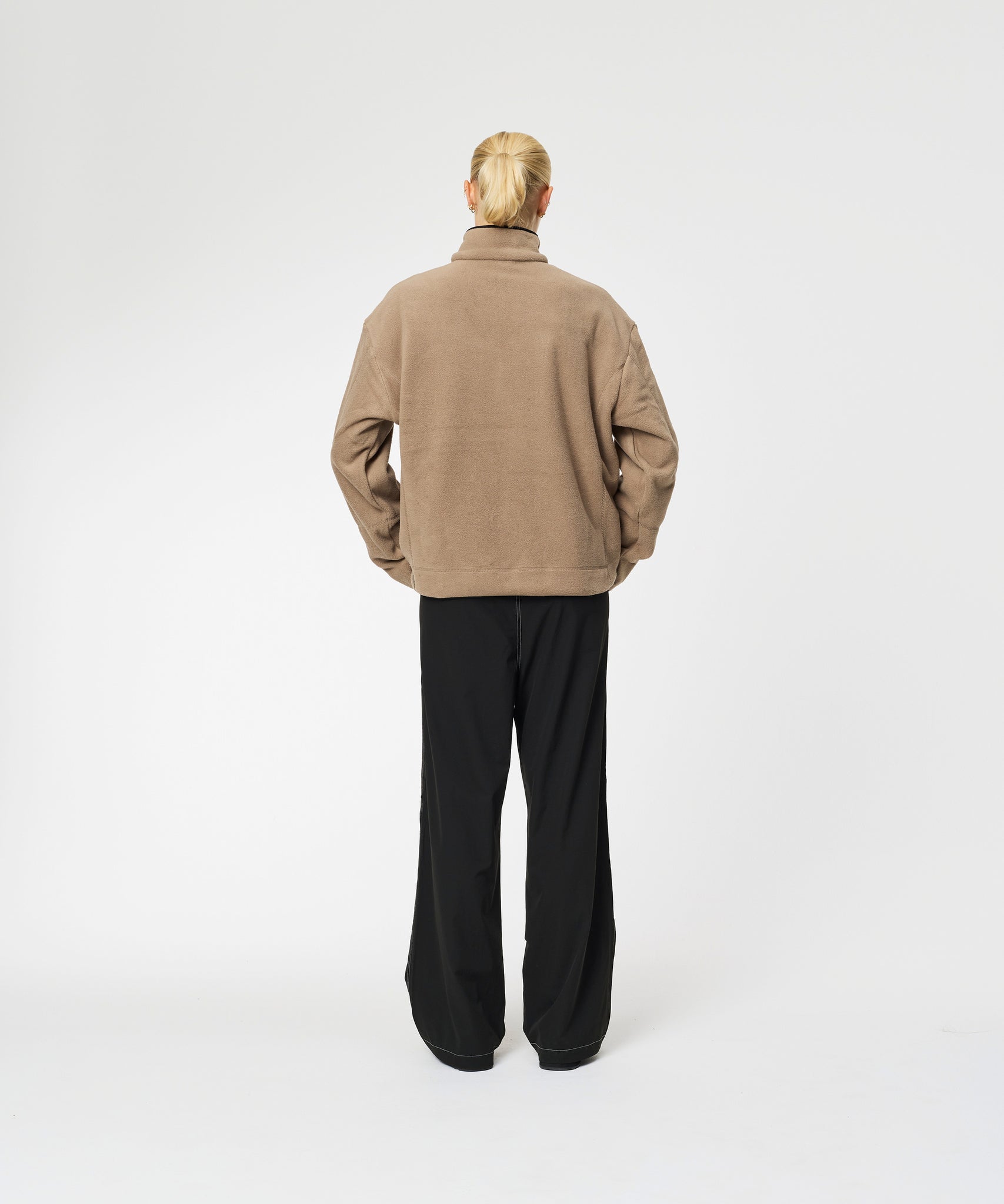 ARKK Apparel Elda Fleece Quarter Zip | Taupe Jacket