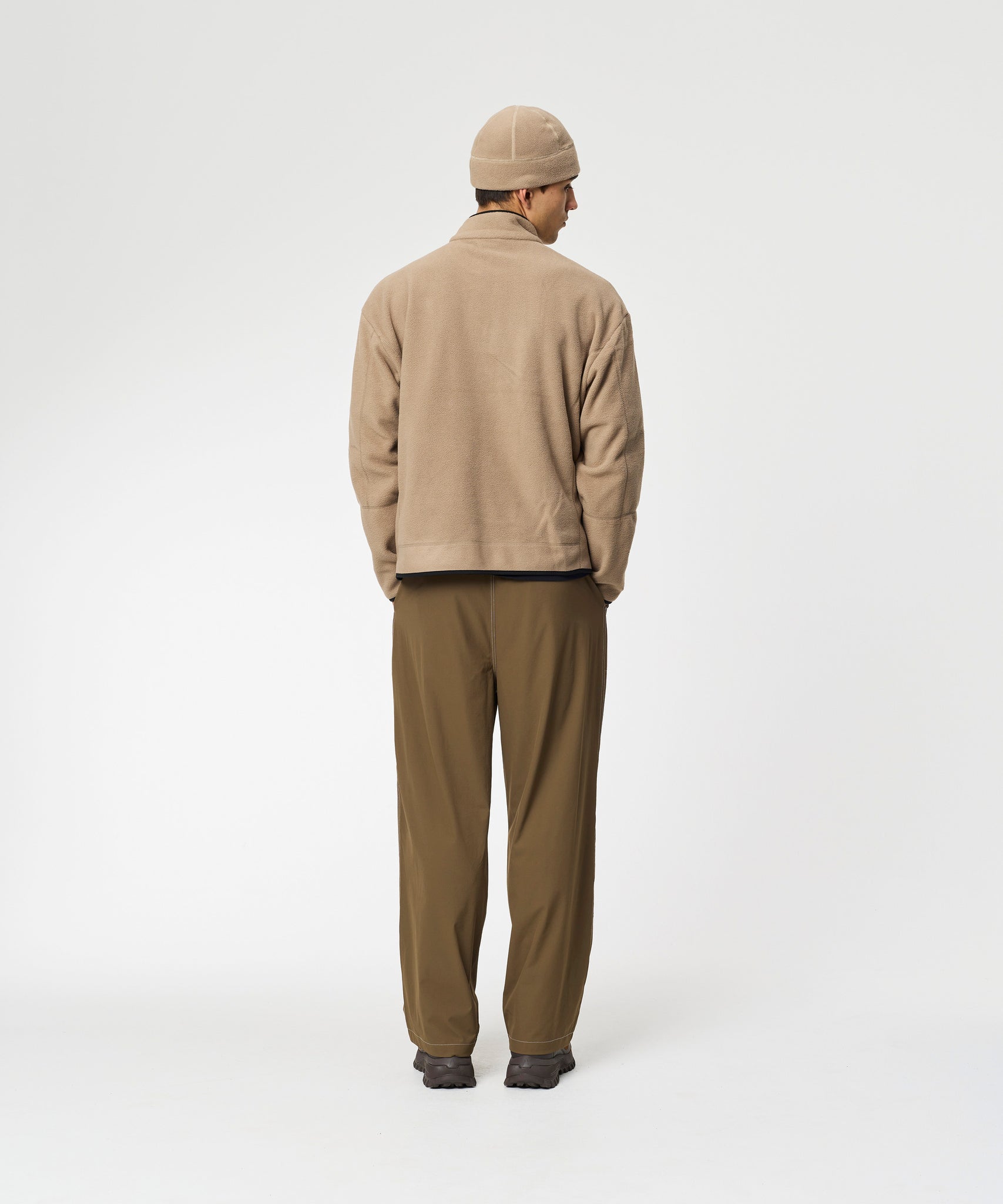 ARKK Apparel Elda Fleece Quarter Zip | Taupe Jacket