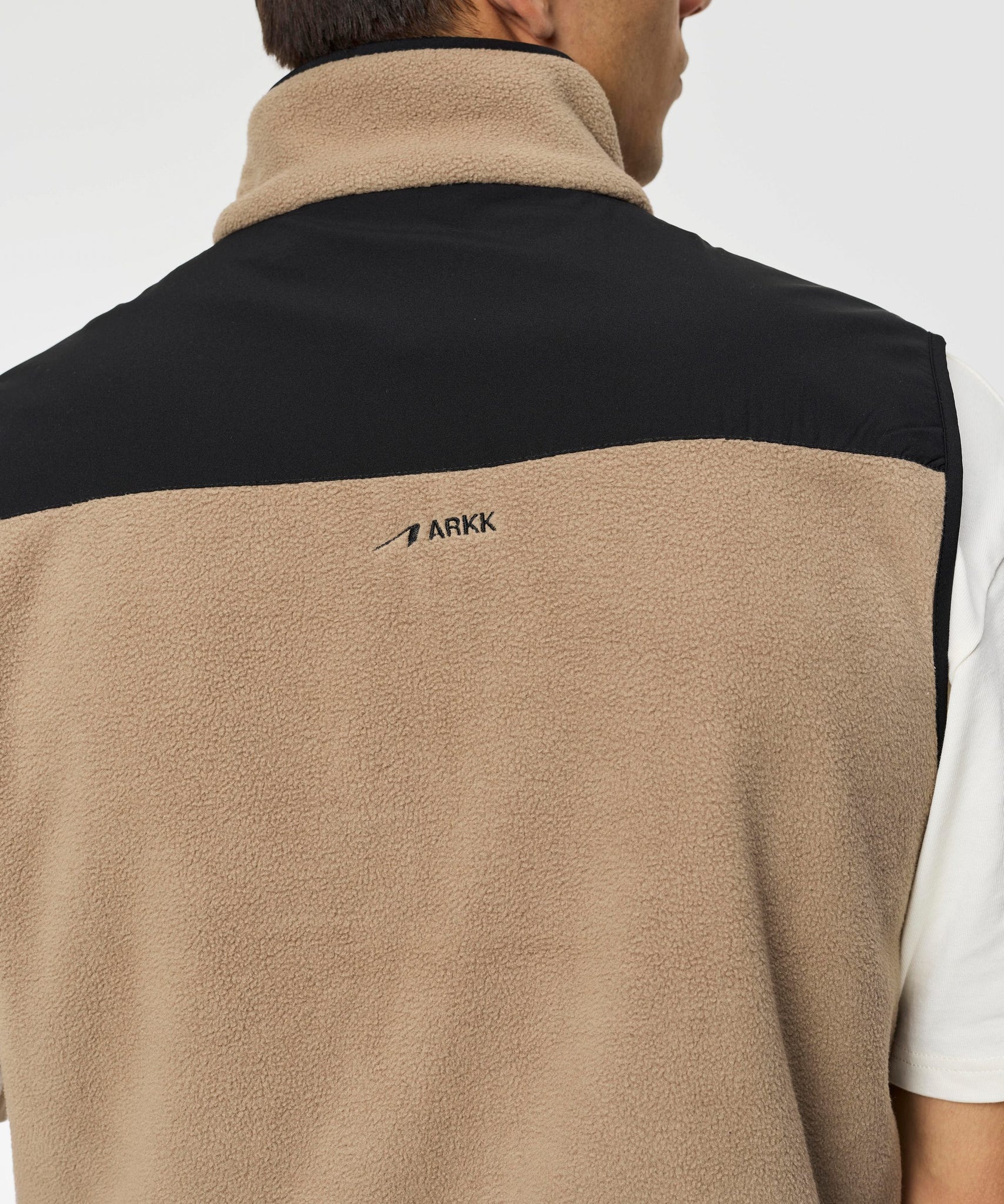 ARKK Apparel Elda Fleece Vest | Taupe Vest
