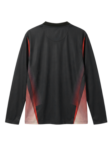 ARKK Apparel Football Shirt LS | Black Red T-Shirt