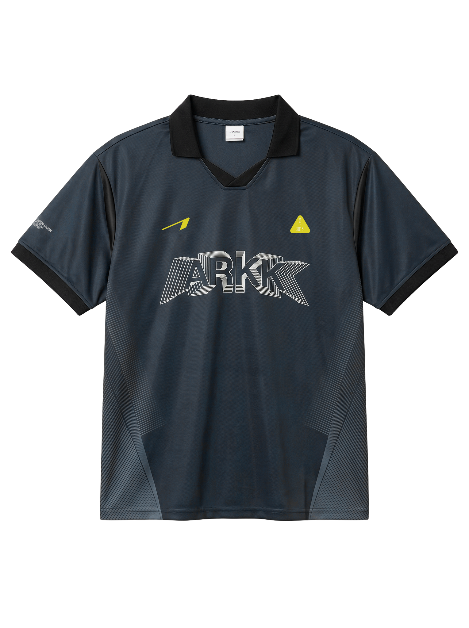 ARKK Apparel Football Shirt | Navy Black Yellow T-Shirt