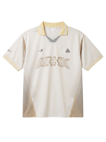 ARKK Apparel Football Shirt | White Beige Grey T-Shirt