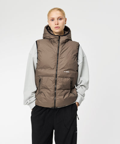 ARKK Apparel Insulated Hooded Vest | Brown Vest