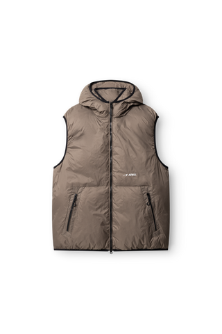 ARKK Apparel Insulated Hooded Vest | Brown Vest