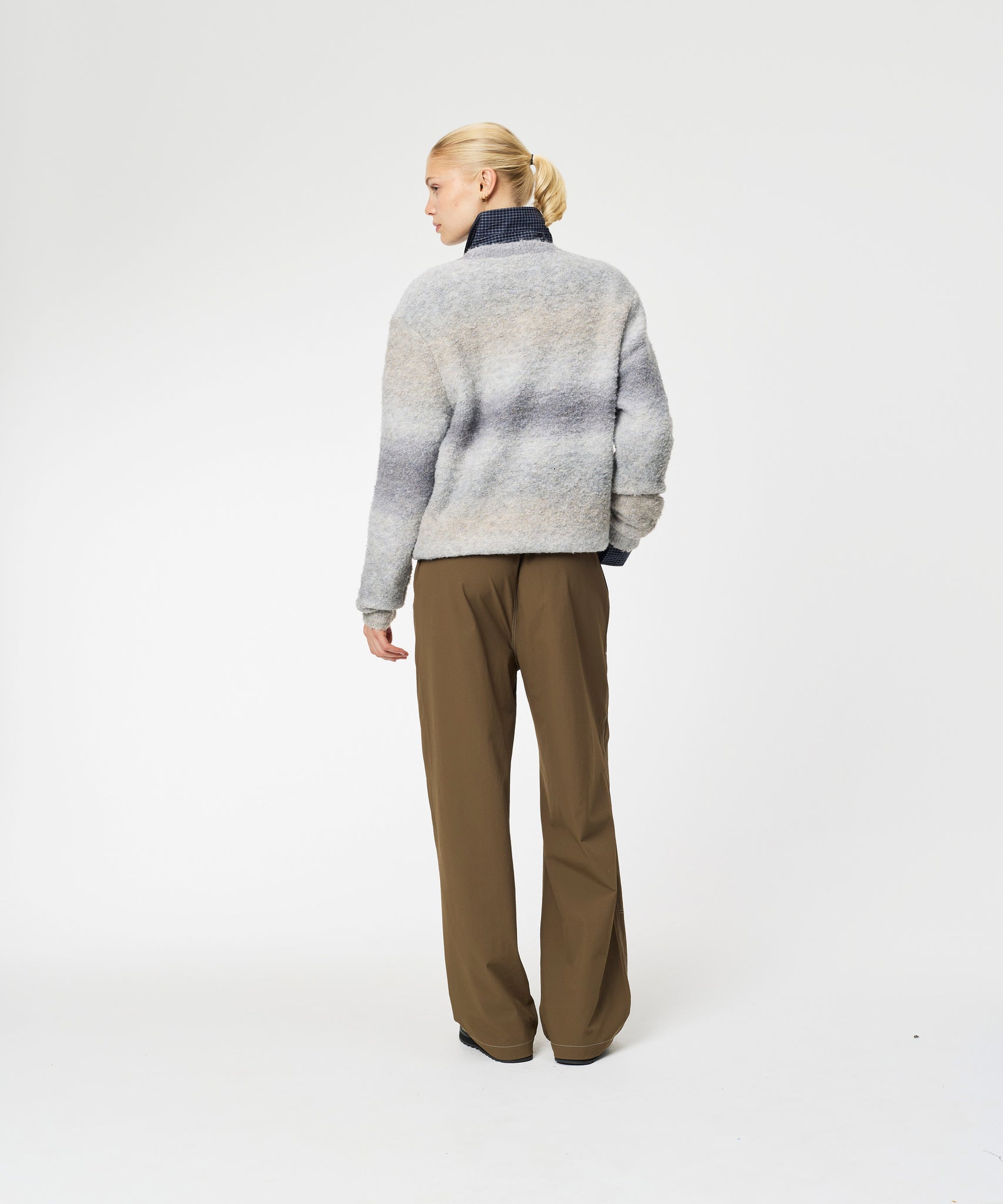 ARKK Apparel Knit Crew | Beige Grey Knit Crew