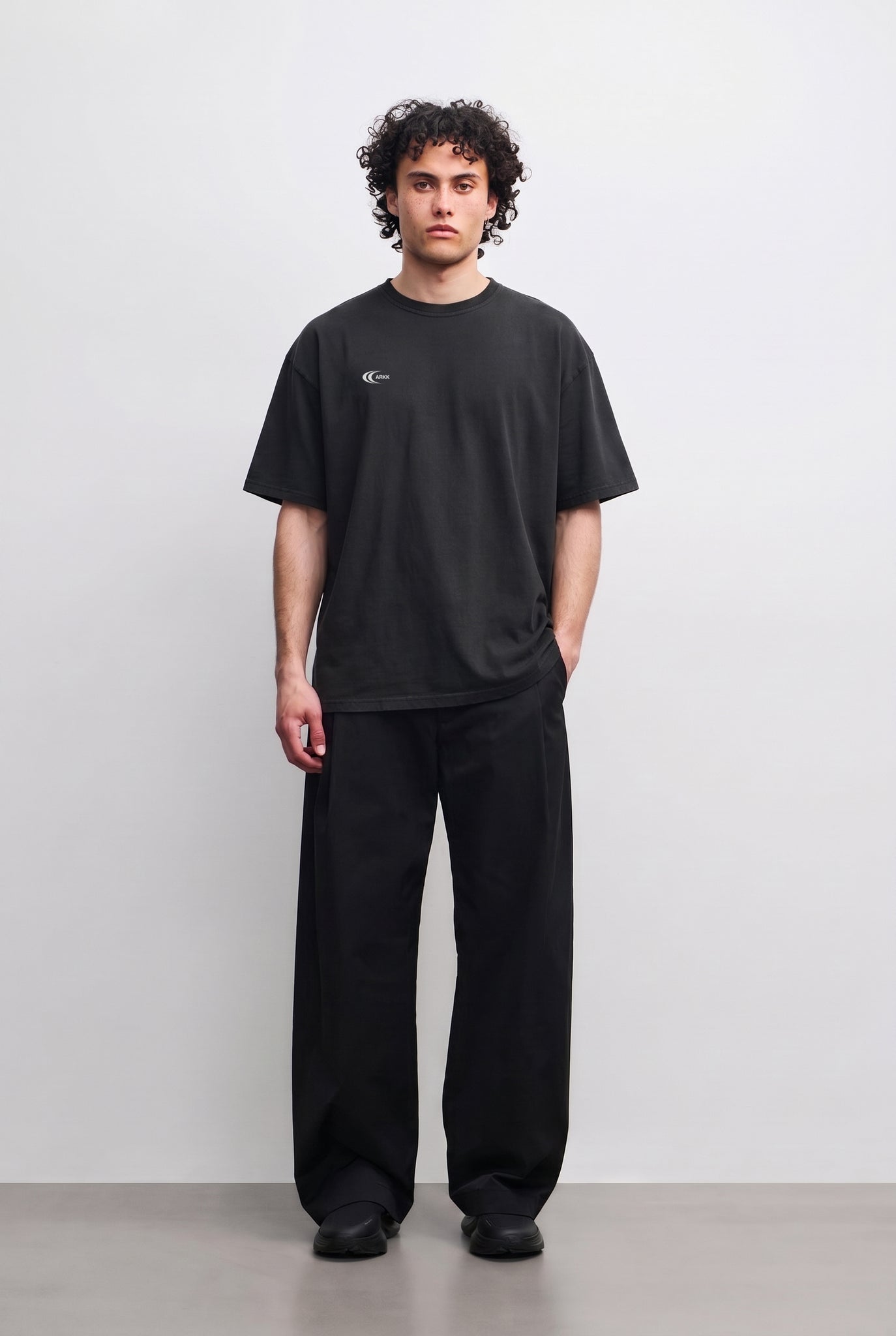 ARKK Apparel Liquid Boxy Tee | Faded Black T-Shirt