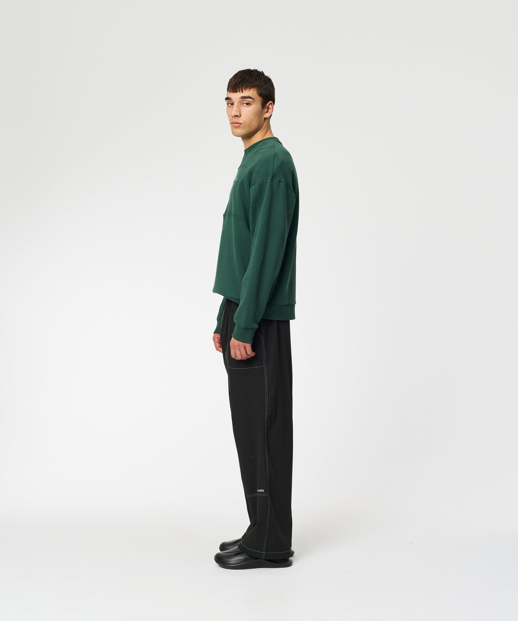 ARKK Apparel Panel Crew | Dark Green Panel Crew