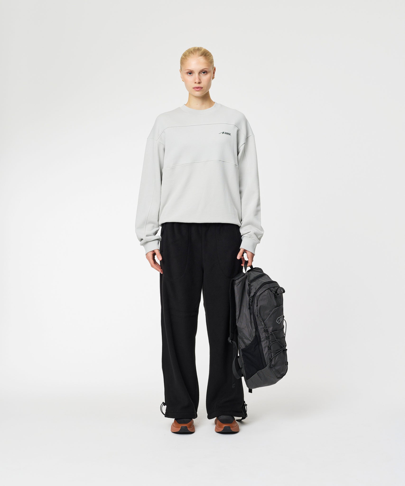 ARKK Apparel Panel Crew | Grey Panel Crew