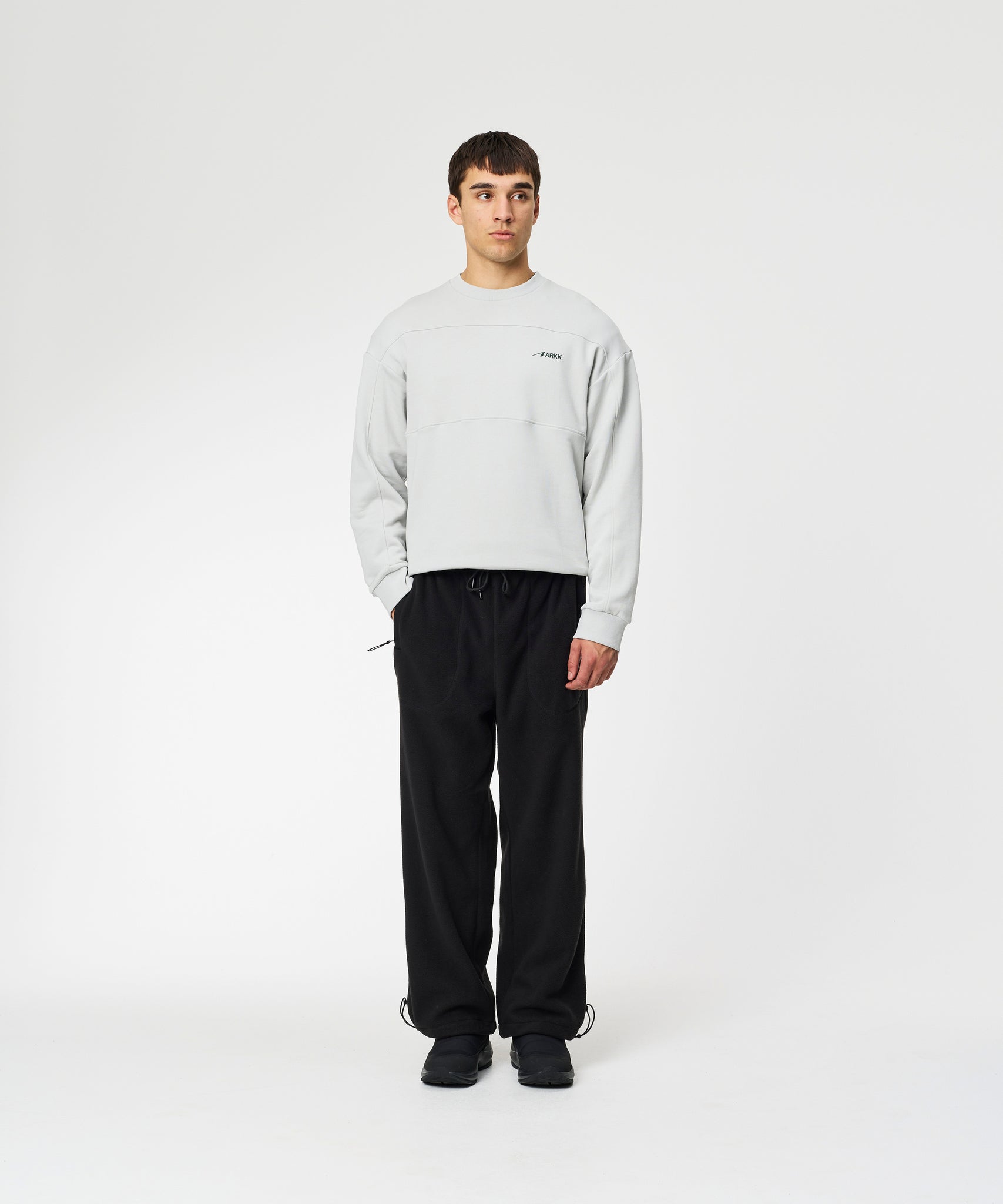 ARKK Apparel Panel Crew | Grey Panel Crew
