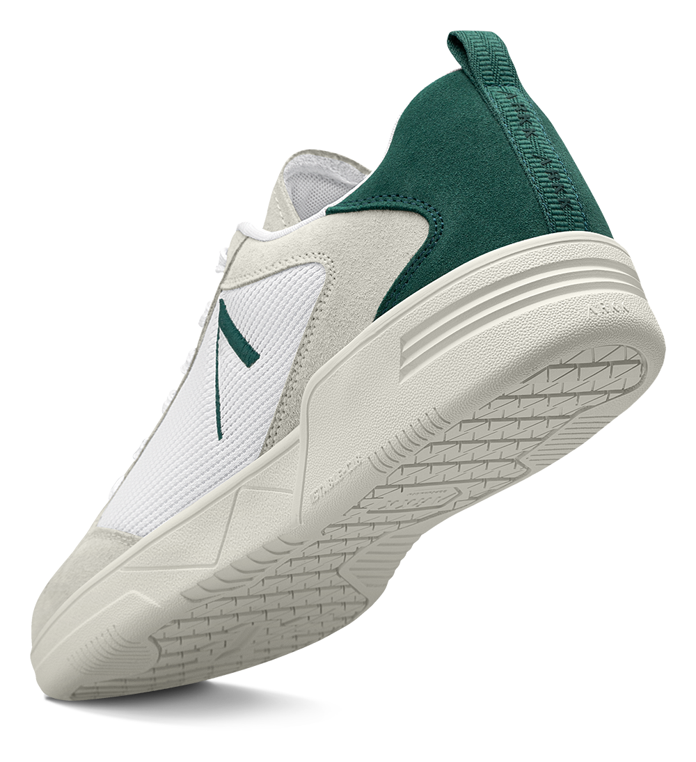 Visuklass Mesh Suede S-C18 | White Evergreen | Men