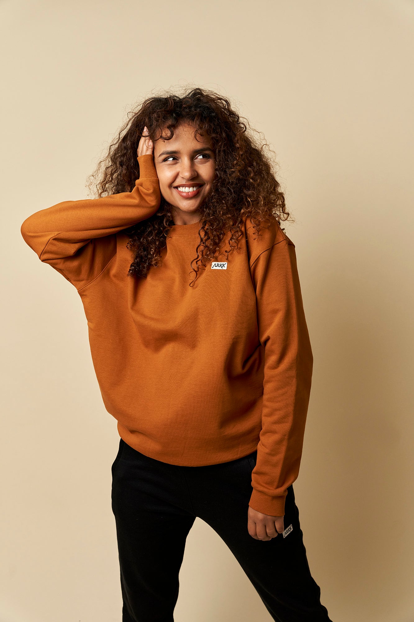 ARKK Apparel ARKK Box Logo Crewneck | Caramel Cafe Crewneck