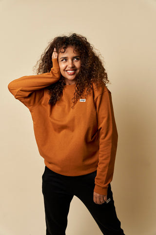 ARKK Apparel ARKK Box Logo Crewneck | Caramel Cafe Crewneck